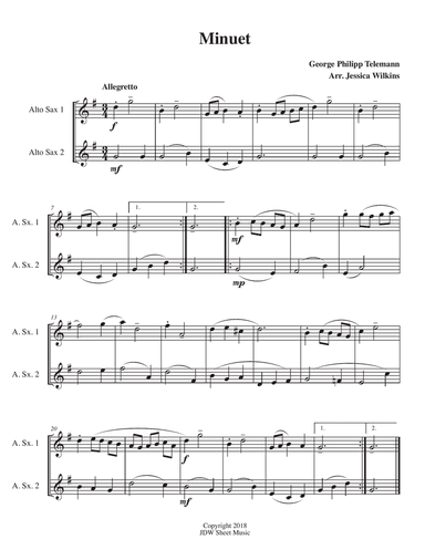 6 Easy Alto Saxophone Duets