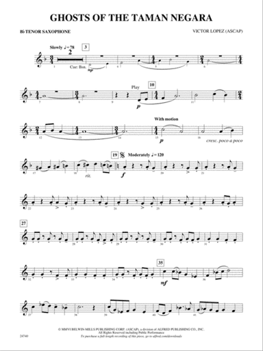 Ghosts of the Taman Negara: B-flat Tenor Saxophone