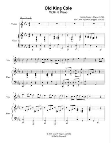 Old King Cole (Violin & Piano)