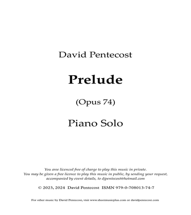 Prelude, Op.74