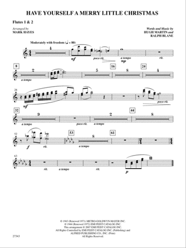 Have Yourself a Merry Little Christmas: 1st & 2nd Flute