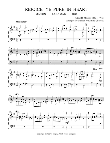 Rejoice, Ye Pure in Heart (MARION)