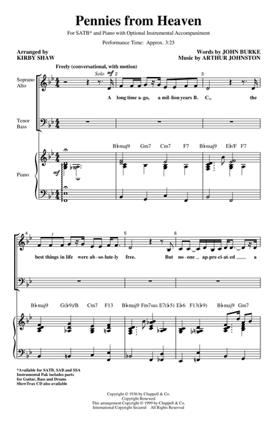 Pennies From Heaven (arr. Kirby Shaw)