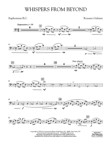 Whispers from Beyond - Euphonium in Bass Clef