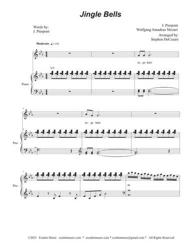 Jingle Bells (Unison choir - Medium Key)