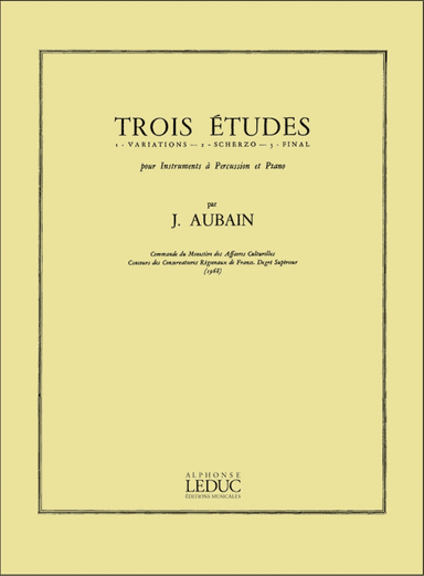 Three Studies For Percussion And Piano