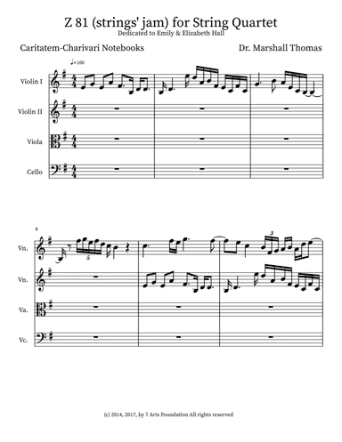 Z 81 (strings' jam) for String Quartet