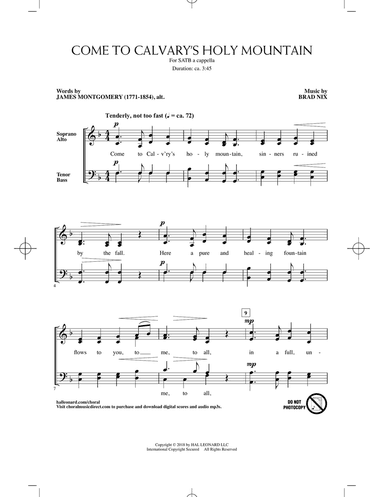 Come To Calvary's Holy Mountain