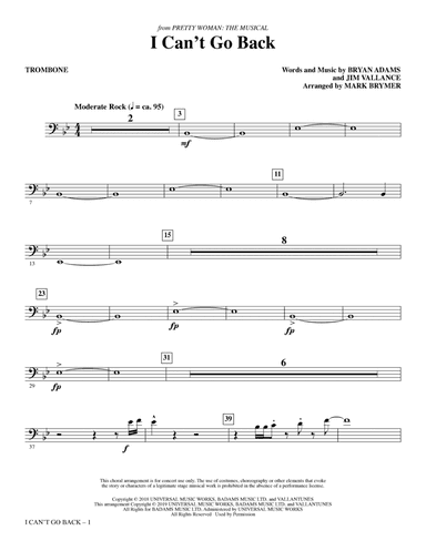 I Can't Go Back (from Pretty Woman: The Musical) (arr. Mark Brymer) - Trombone