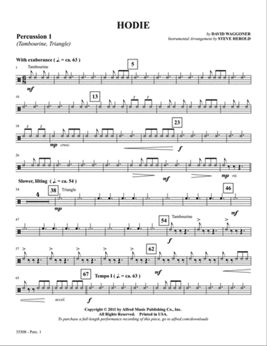 Hodie: 1st Percussion