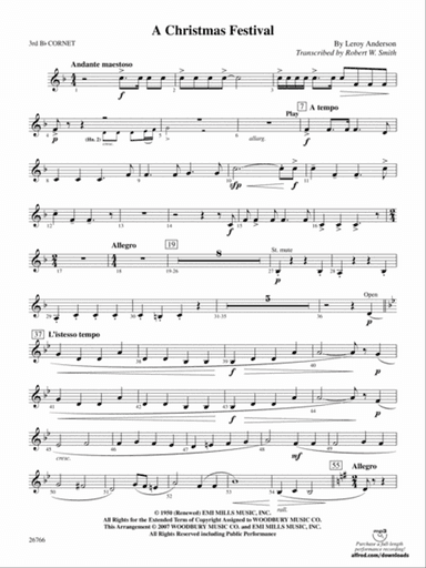 A Christmas Festival: 3rd B-flat Cornet