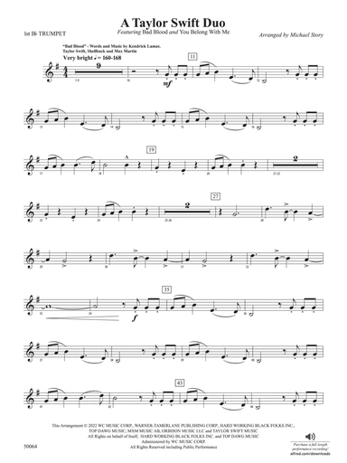 A Taylor Swift Duo: 1st B-flat Trumpet