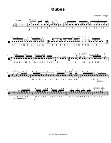Cubes Marching Snare Solo/Lick