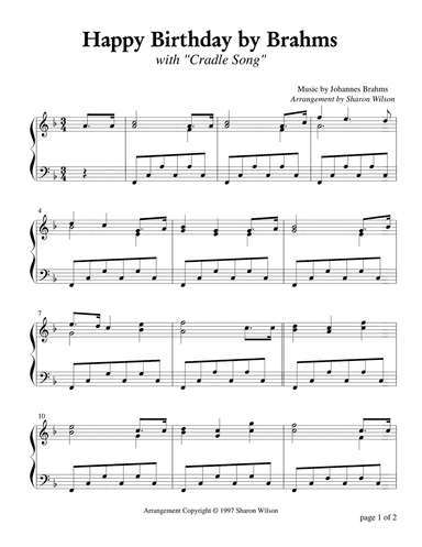 Happy Birthday by Brahms
