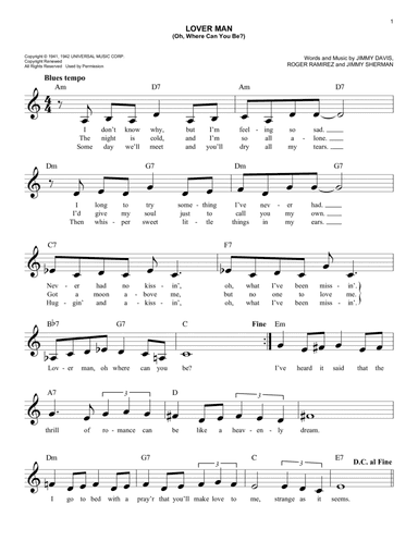 Lover Man (Oh, Where Can You Be?)