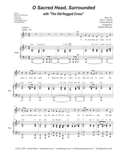 O Sacred Head, Surrounded (with "The Old Rugged Cross") (Unison choir)