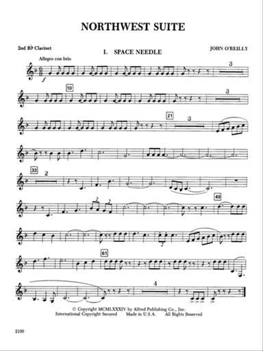 Northwest Suite: 2nd B-flat Clarinet