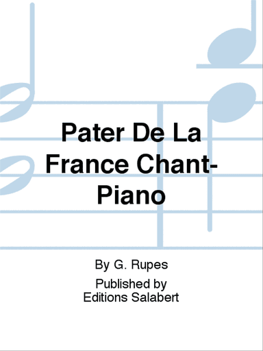 Pater De La France Chant-Piano