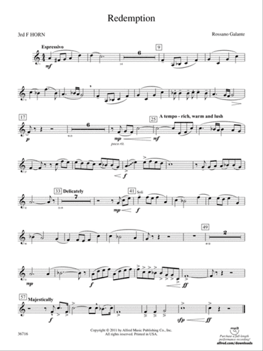Redemption: 3rd F Horn