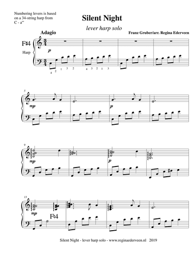 Silent Night - lever harp solo