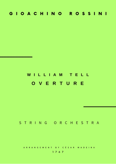 William Tell Overture - String Orchestra (Full Score) - Score Only