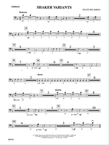 Shaker Variants: Timpani