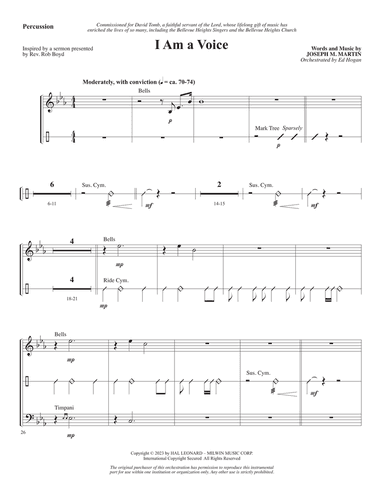 I Am A Voice - Percussion