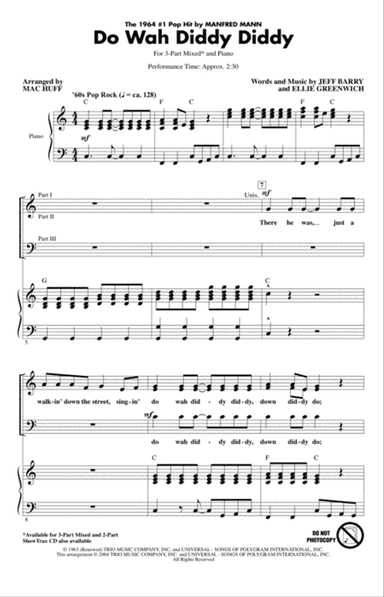 Do Wah Diddy Diddy (arr. Mac Huff)