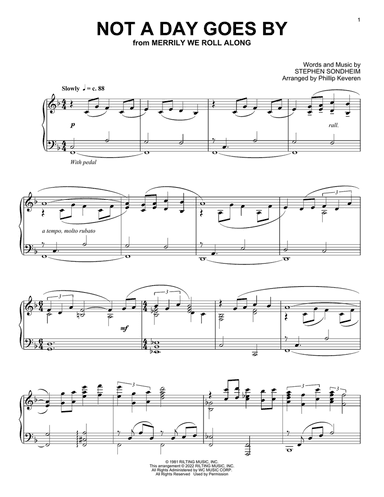 Not A Day Goes By (from Merrily We Roll Along) (arr. Phillip Keveren)