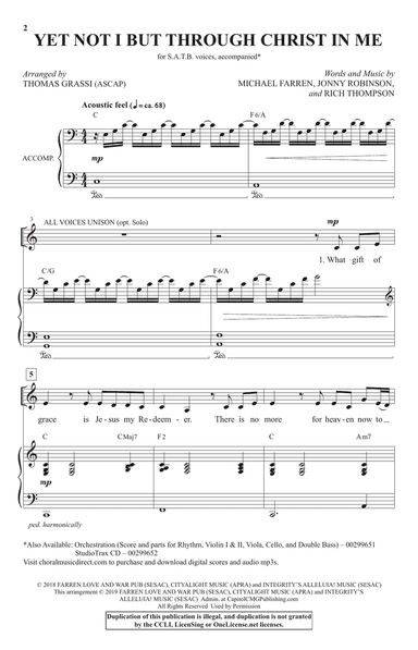 Yet Not I But Through Christ In Me (arr. Thomas Grassi)