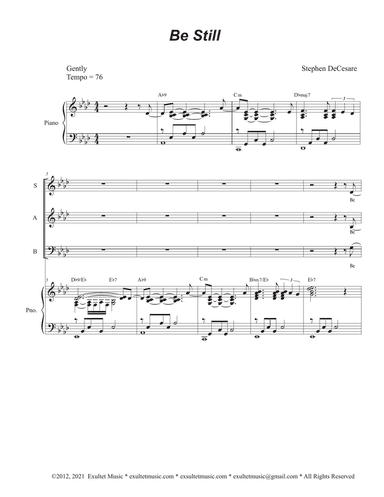 Be Still (Vocal Trio - (SAB)