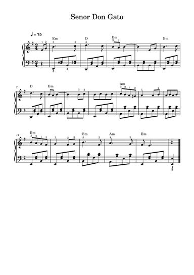 Senor Don Gato - piano