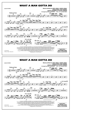 What a Man Gotta Do (arr. Jack Holt and Matt Conaway) - Quad Toms
