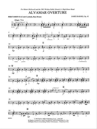Alvamar Overture: 2nd Percussion