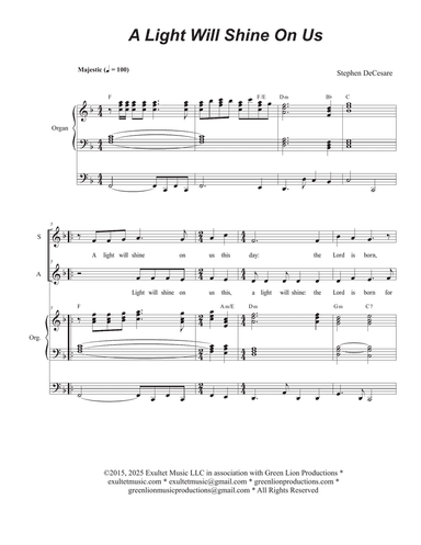 A Light Will Shine On Us (Duet for Soprano and Alto solo)