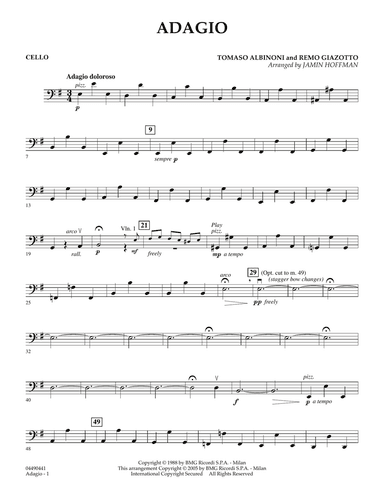 Adagio (arr. Jamin Hoffman) - Cello