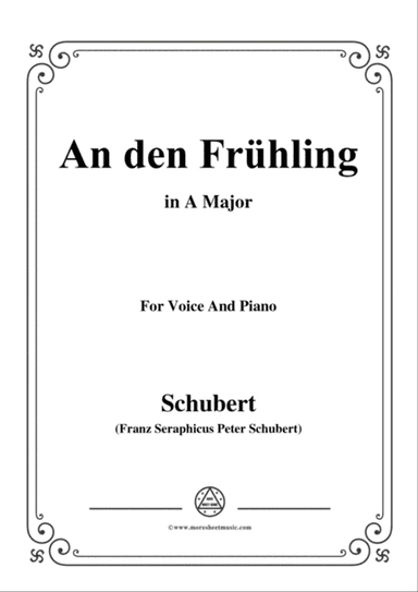 Schubert-An den Frühling,in A Major,for Voice&Piano