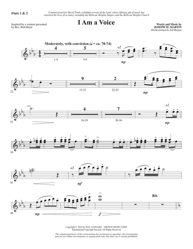 I Am A Voice - Flute 1 & 2