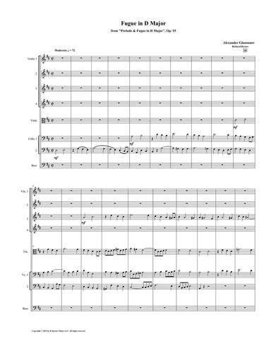Fugue in D Major, Op. 93 (String Orchestra)