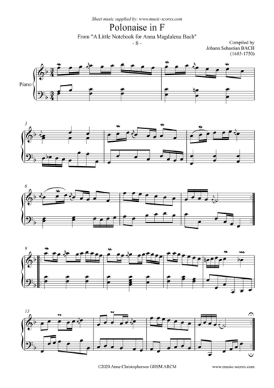 Polonaise in F - Piano