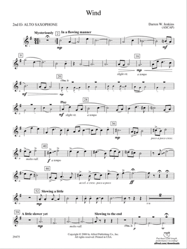 Wind: 2nd E-flat Alto Saxophone