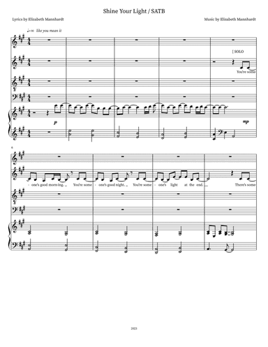 Shine Your Light / SATB