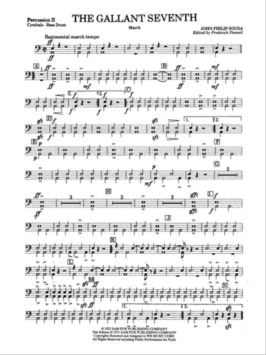 The Gallant Seventh: 2nd Percussion