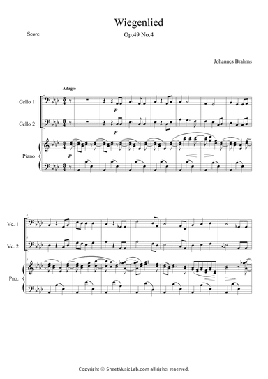 Wiegenlied Op.49, No.4 Lullaby in Ab