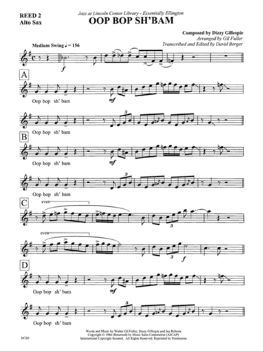 Oop Bop Sh'Bam: 2nd E-flat Alto Saxophone