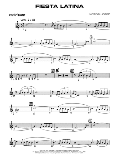 Fiesta Latina: 4th B-flat Trumpet