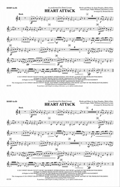 Heart Attack: Horn in B flat