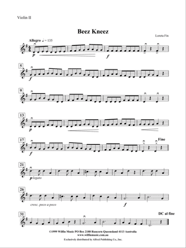 Beez Kneez: 2nd Violin