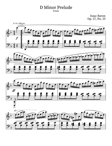 Prelude in D Minor Op. 27, No. 25