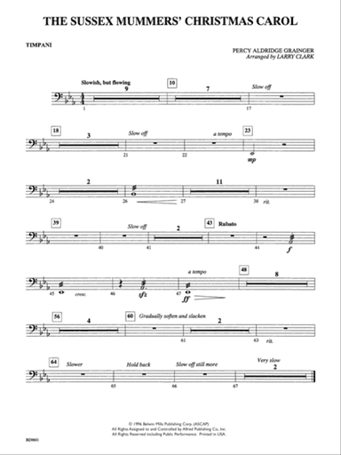 The Sussex Mummers' Christmas Carol: Timpani